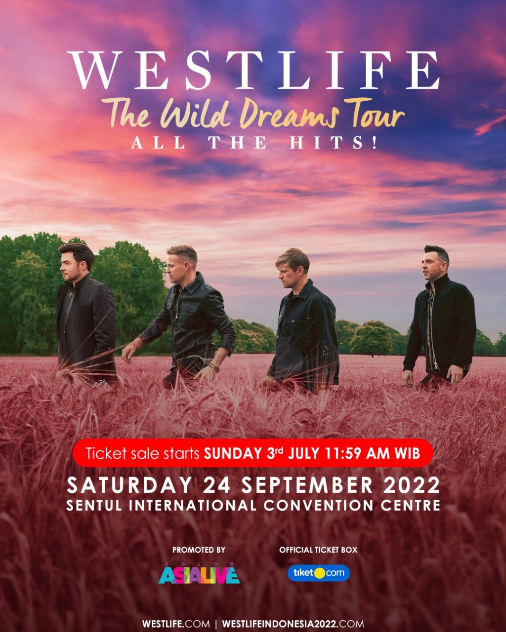 Konser Westlife 'THE WILD DREAMS TOUR 2022' Bakal Digelar Di Sentul ...