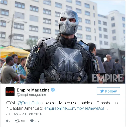 Crossbones bakal ada di Team Iron Man/©aceshowbiz.com