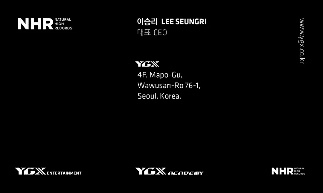 Business card YGX, ada nama Seungri sebagai CEO © instagram.com/fromyg