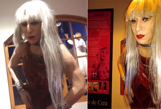 Patung Lady Gaga yang ada di Peru, nggak mirip aslinya! © istimewa