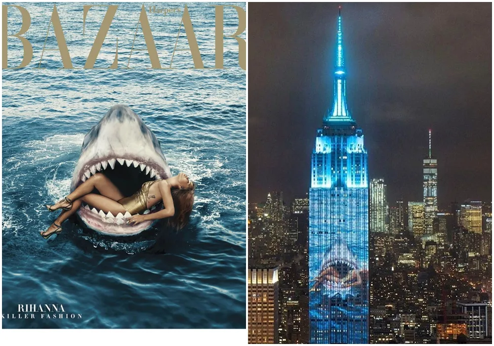 Foto sensasional Rihanna juga tak kalah mencuri perhatian © Harper's Bazaar