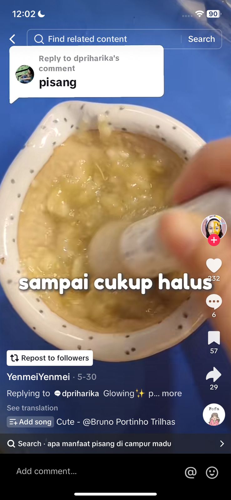 How to Make Banana Mask. (photo: TikTok/yenmeipow).