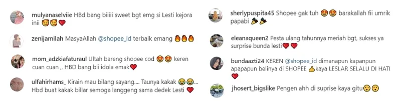 Komentar netizen di kolom komentar Instagram @lambe_turah