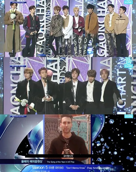 Beberapa pemenang di Gaon Chart © Istimewa