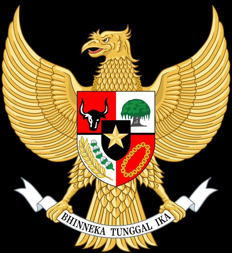 Perisai pada dada burung garuda terdapat lambang