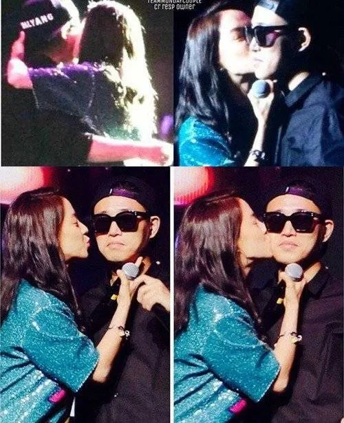 Song Ji Hyo yang mendadak mencium pipi Gary saat fanmeeting di Shanghai. ©allkpop.com