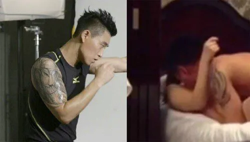 Perbandingan tato Gary dan pria dalam skandal video panas. ©hancinema.net