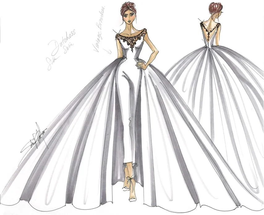 Rancangan Maggioe Sottero sebagai prediksi gaun Meghan. Credit: via brides.com