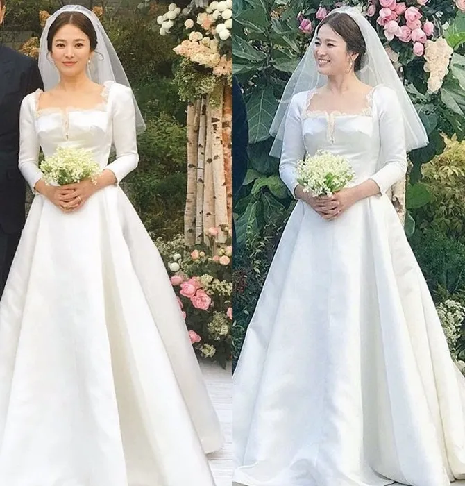 Gaun pengantin yang dipakai oleh Song Hye Kyo © Istimewa