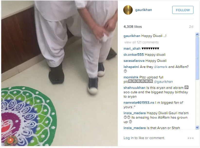Gauri Khan cuma pamer kaki imut AbRam Khan © Instagram.com/gaurikhan