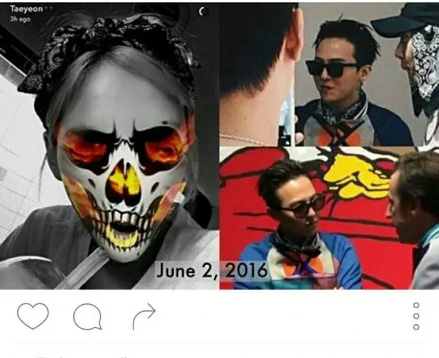 Bisa menemukan bandana yang sama di antara GD dan Taeyeon? © allkpop.com