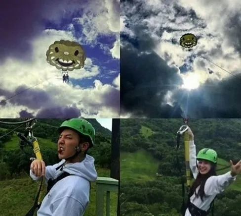 Postingan G-Dragon dan Jooyeon di Instagram yang sama. © nateimg.co.kr