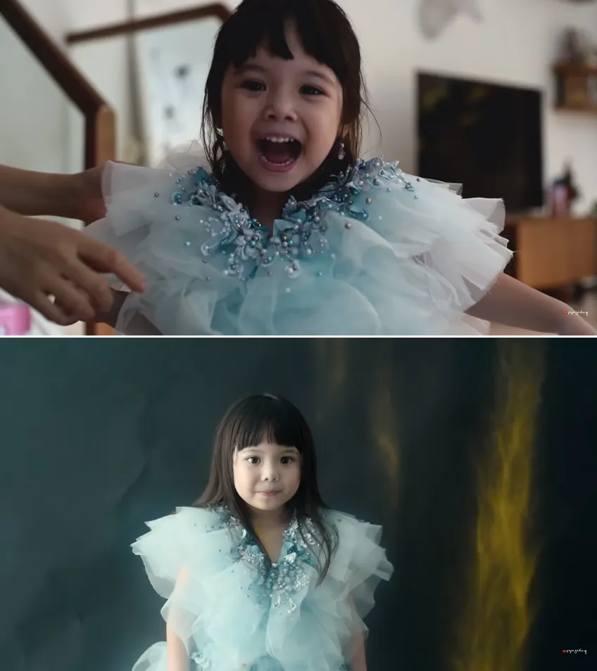 Gempi pakai dress biru cantik © YouTube.com/Gading Marten