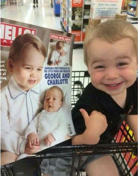 'Kembaran' Pangeran George © Instagram/9gag