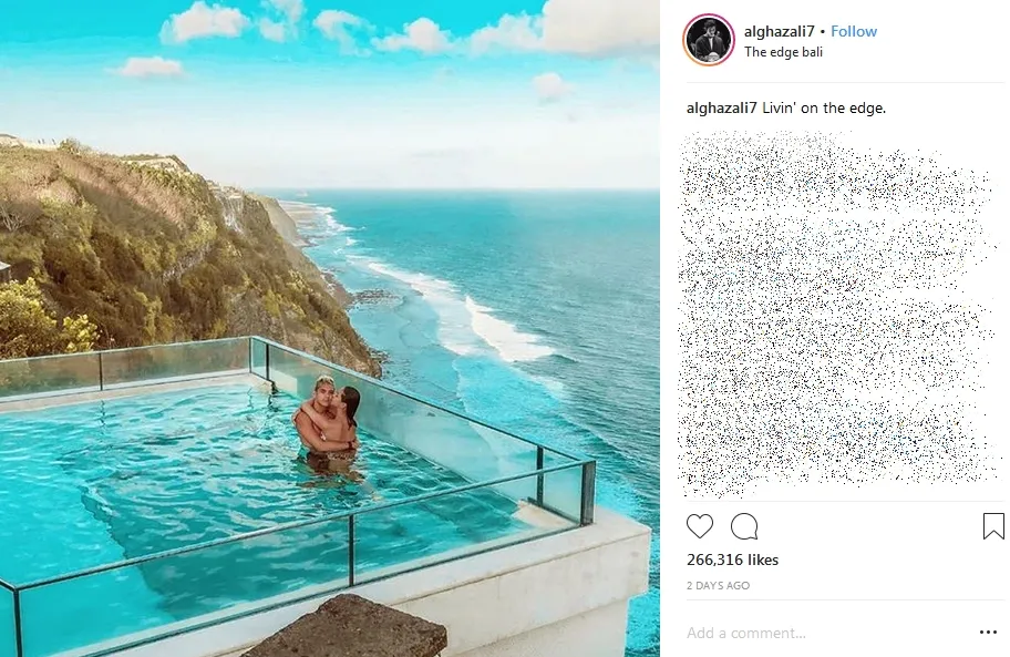 Al Ghazali dan Alyssa mesra di Bali ©instagram/alghazali7