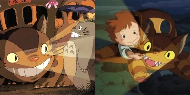 Dalam sekuelnya, cerita berfokus pada sang adik, Mei dan 'kittenbus'nya © Studio Ghibli Wiki