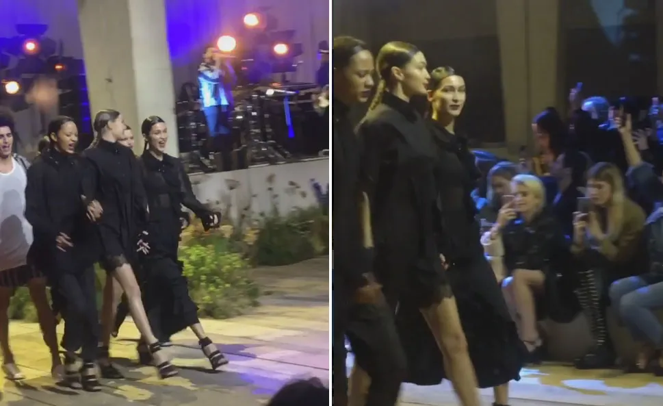 Bella Hadid bertemu dengan The Weeknd di runway H&M © Instagram.com