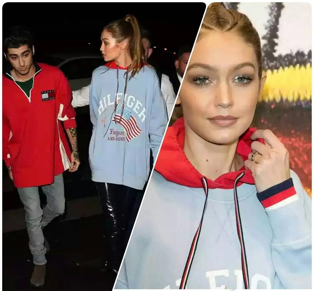 Sebuah cincin tampak tersemat di jari manis Gigi Hadid, 'promise ring'? © instagram.com/gosip_hollywood
