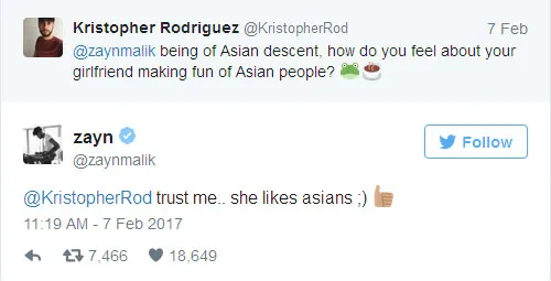 Zayn Malik ikut beri dukungan pada Gigi Hadid © Twitter.com/Zayn Malik