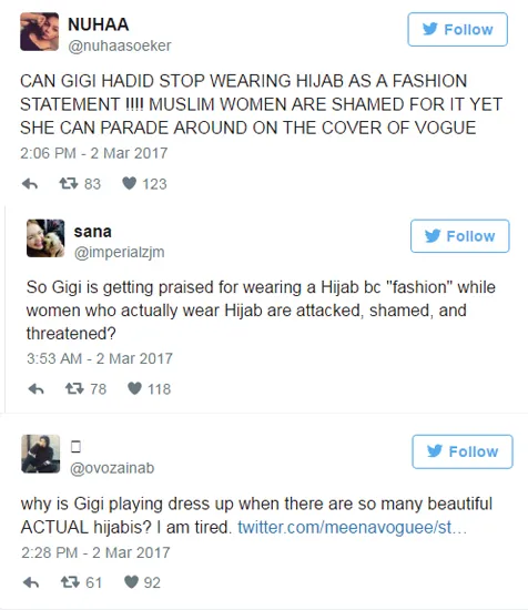 Berbagai komentar netizen tentang penampilan Gigi @ twitter.com