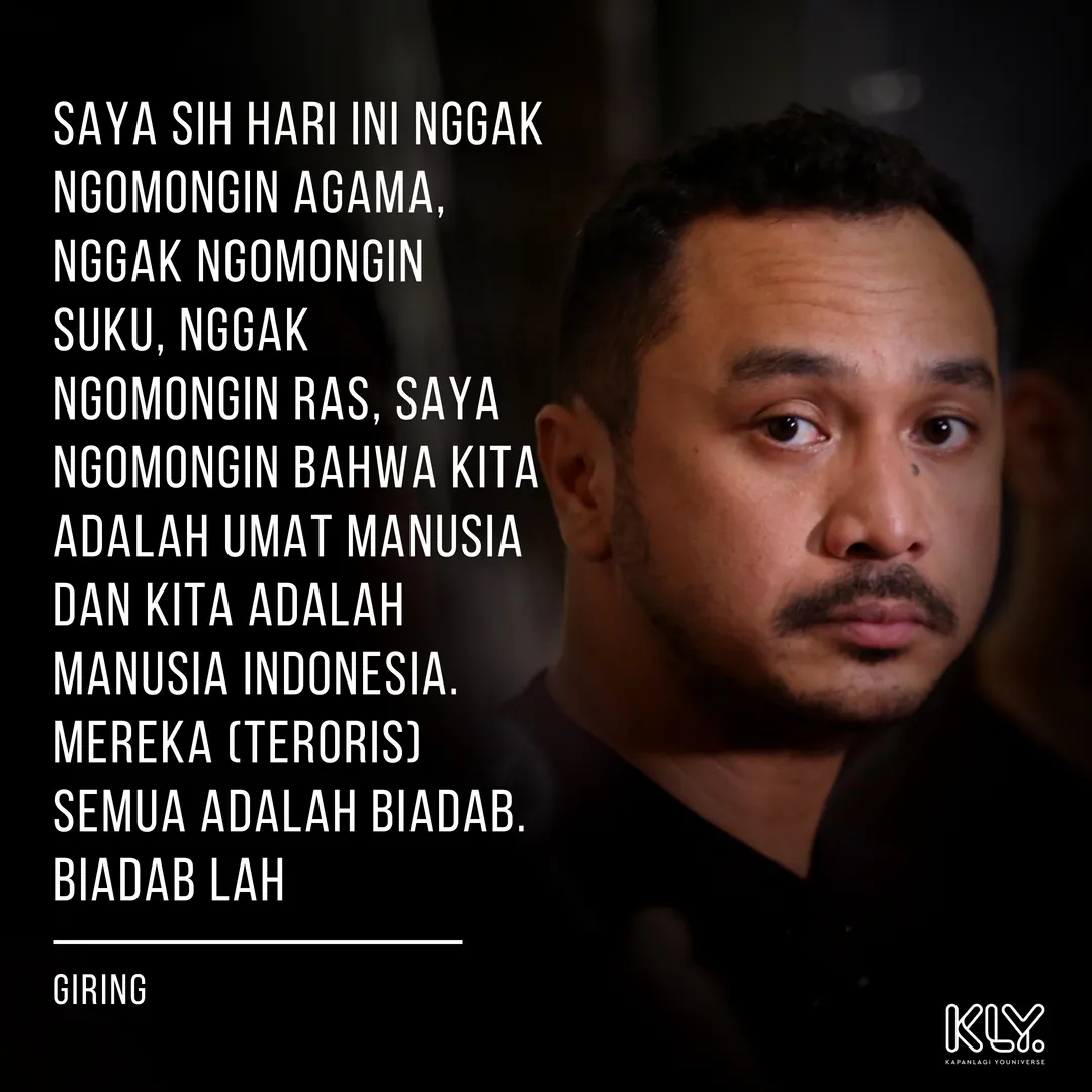 Pria berusia 34 tahun itu mewanti-wanti pemerintah agar lebih serius dalam menanggapi masalah terorisme (credit: kapanlagi/Budy Santoso)