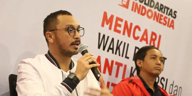 Giring makin mantap melangkah ke dunia politik. Foto: Agus Apriyanto