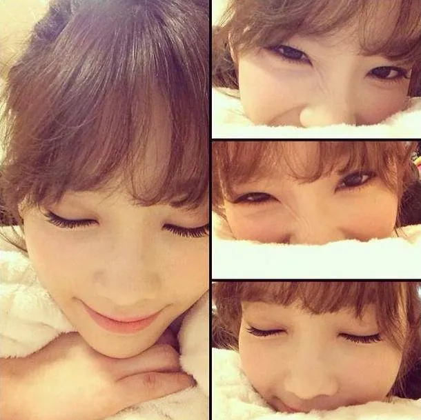 Sleeping Angel Pose ala Taeyeon Girls Generation @allkpop.com
