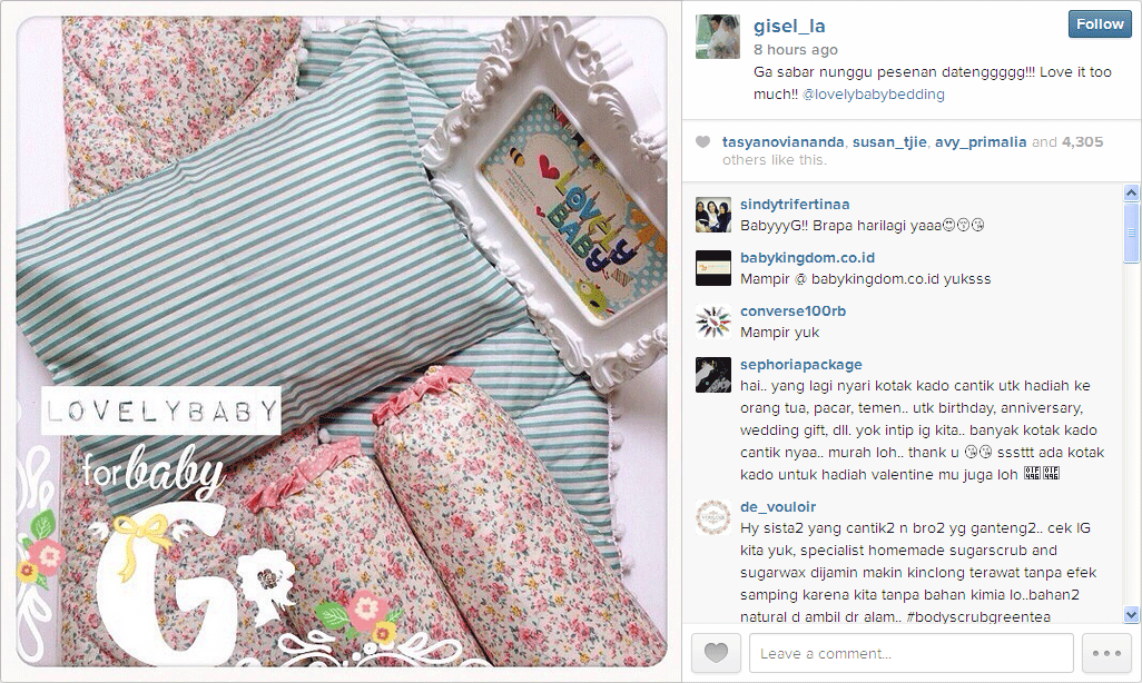 Persiapan Gisella untuk sang bayi © Instagram/Gisella Anastasia