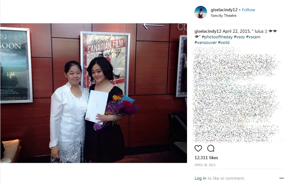 Selain fashion, Gisela Cindy juga sempat menempuh pendidika di sekolah film. Credit: via instagram.com/giselacindy12