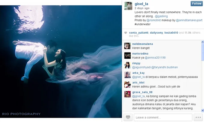 Gading dan Gisella @ Instagram/gisel_la