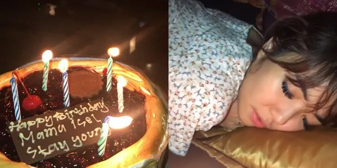 Romantis, Gading memberi kejutan ulang tahun saat sang istri tertidur pulas. © Instagram/gadiiing