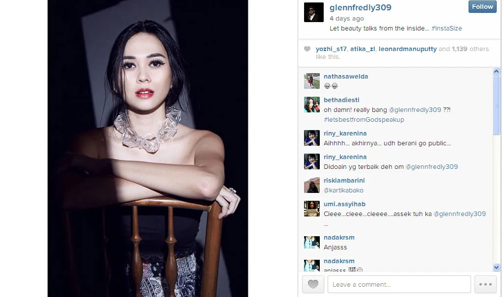 Instagram Glenn Fredly @foto: Instagram/glennfredly309