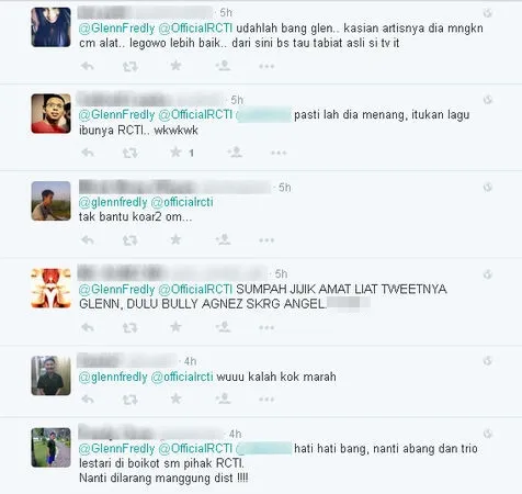 Komentar netizen mengenai tweet Glenn / © Twitter