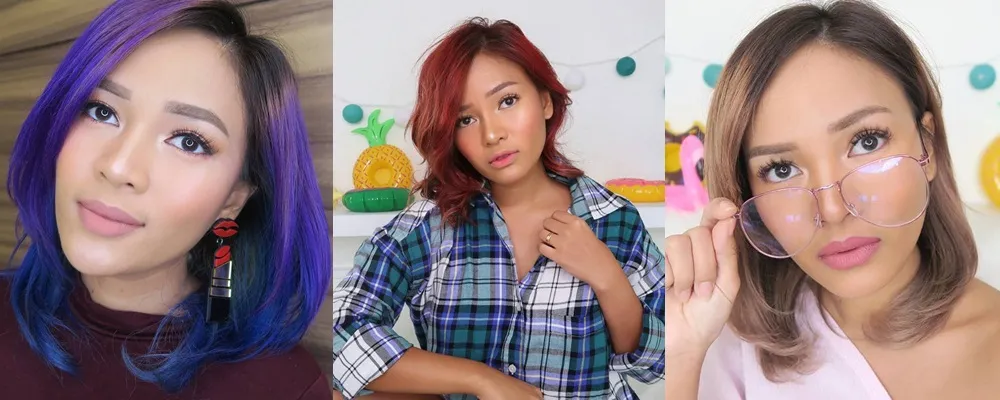 Warna-warni rambut Rachel. Credit: via instagram.com/rachgoddard