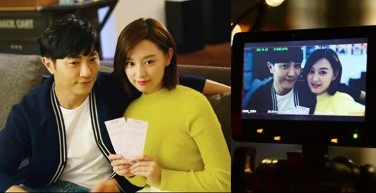 Jin Goo dan Kim Ji Won saat syuting iklan bersama. ©soompi.com