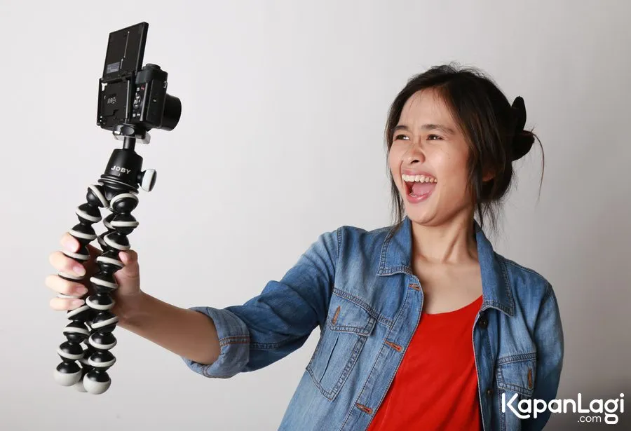 Sering rekam video bareng Arif, Gritte bikin baper/©KapanLagi.com®/Agus Apriyanto