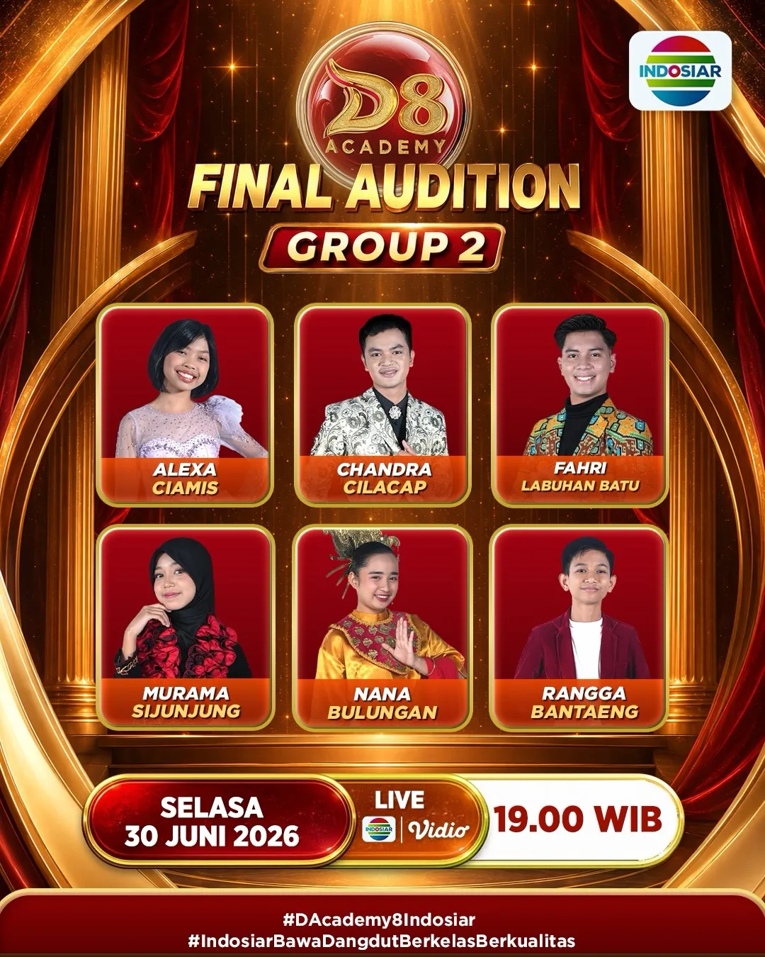 Participants of Dangdut Academy 8 Final Audition Group 2 (credit: Indosiar)