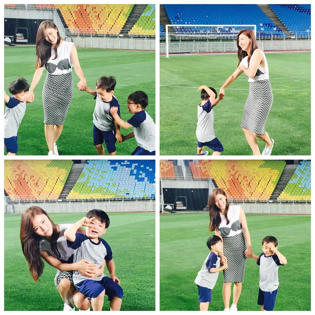 Ha Ji Won saat bermain bersama Daehan, Minguk, dan Manse. ©Instagram/hajiwon1023