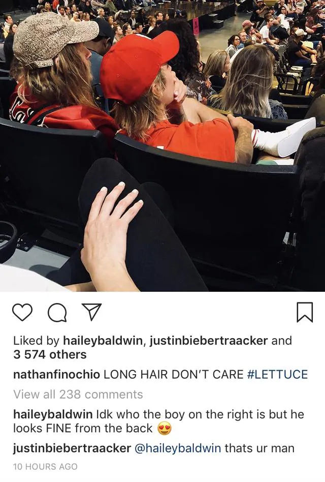 Inilah foto Justin yang dikomentari Hailey © instagram.com/nathanfinochio
