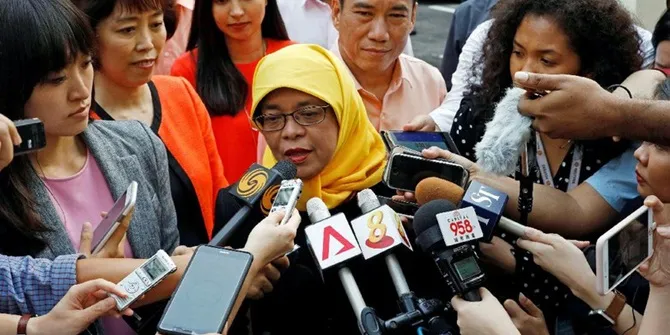 Presiden wanita muslim pertama Singapura (Credit: HalloIndo)