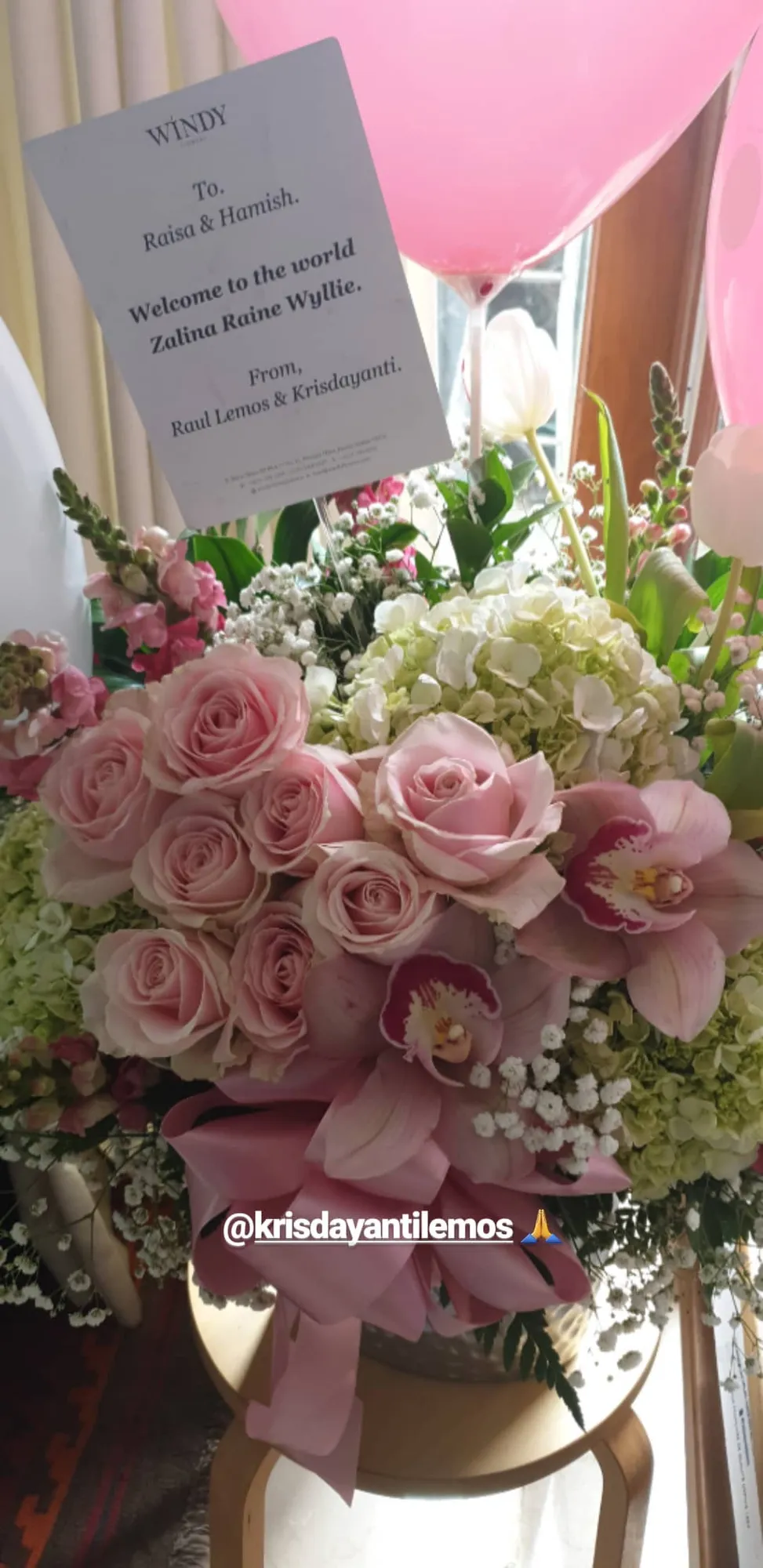 Bunga dari KD © instagram.com/hamishdw