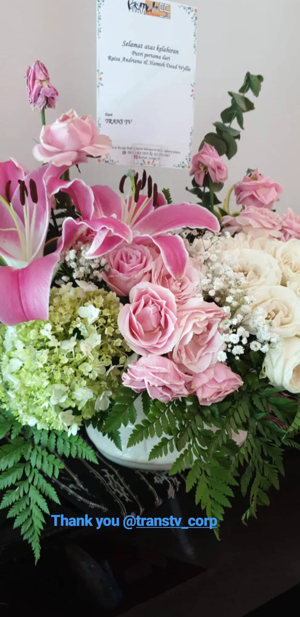 Bunga dari Trans TV © instagram.com/hamishdw