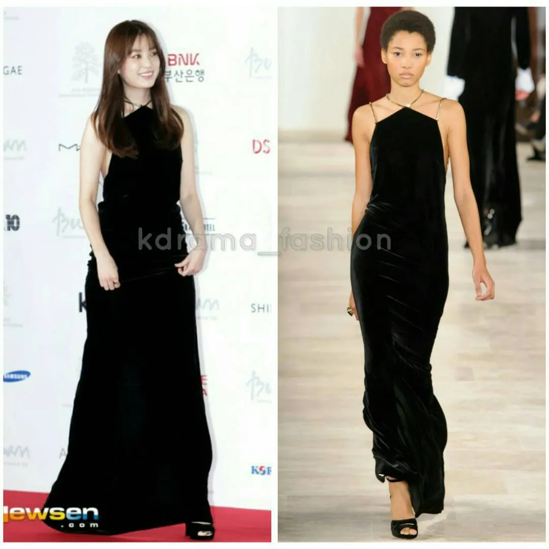 Han Hyo Joo mengenakan dress bernilai puluhan juta. ©Instagram/kdrama_fashion