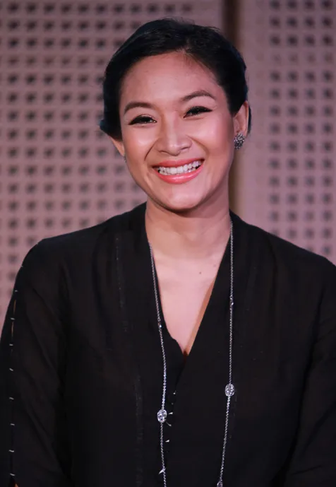 Happy Salma saat preskon MONOLOG INGGIT @foto: KapanLagi.com®/agus