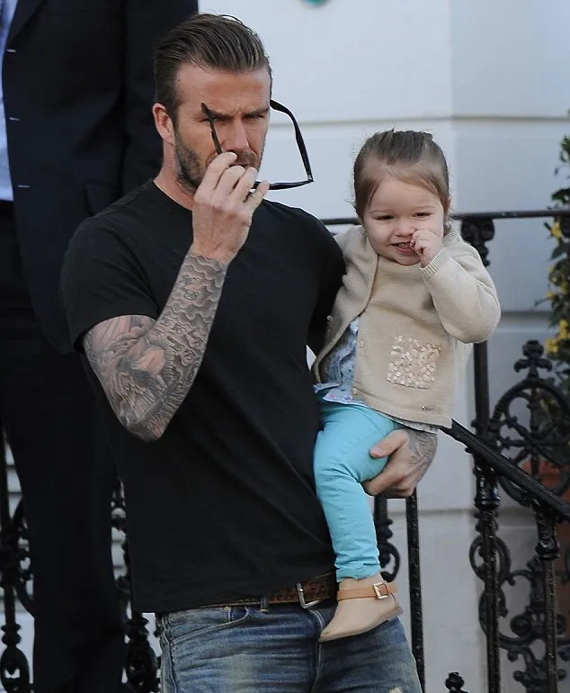 David Beckham - Harper Seven Beckham @ dailymail.co.uk