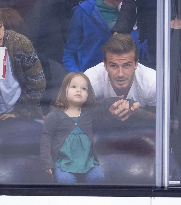 Harper Seven Beckham dan David Beckham @ dailymail.co.uk