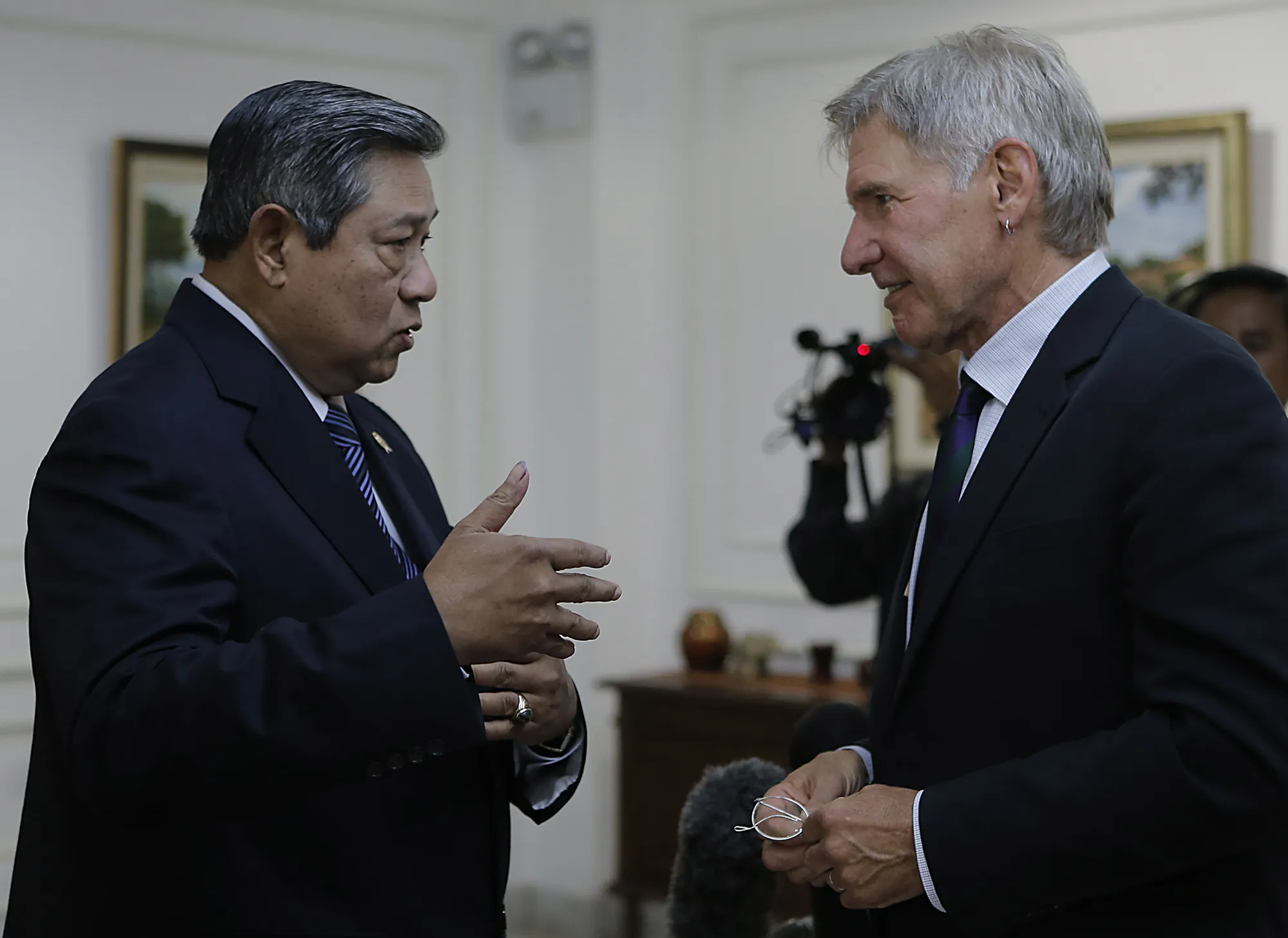 Harrison Ford dan Presiden SBY di Istana. @Merdeka.com/Rumgrapres/Abror Rizki