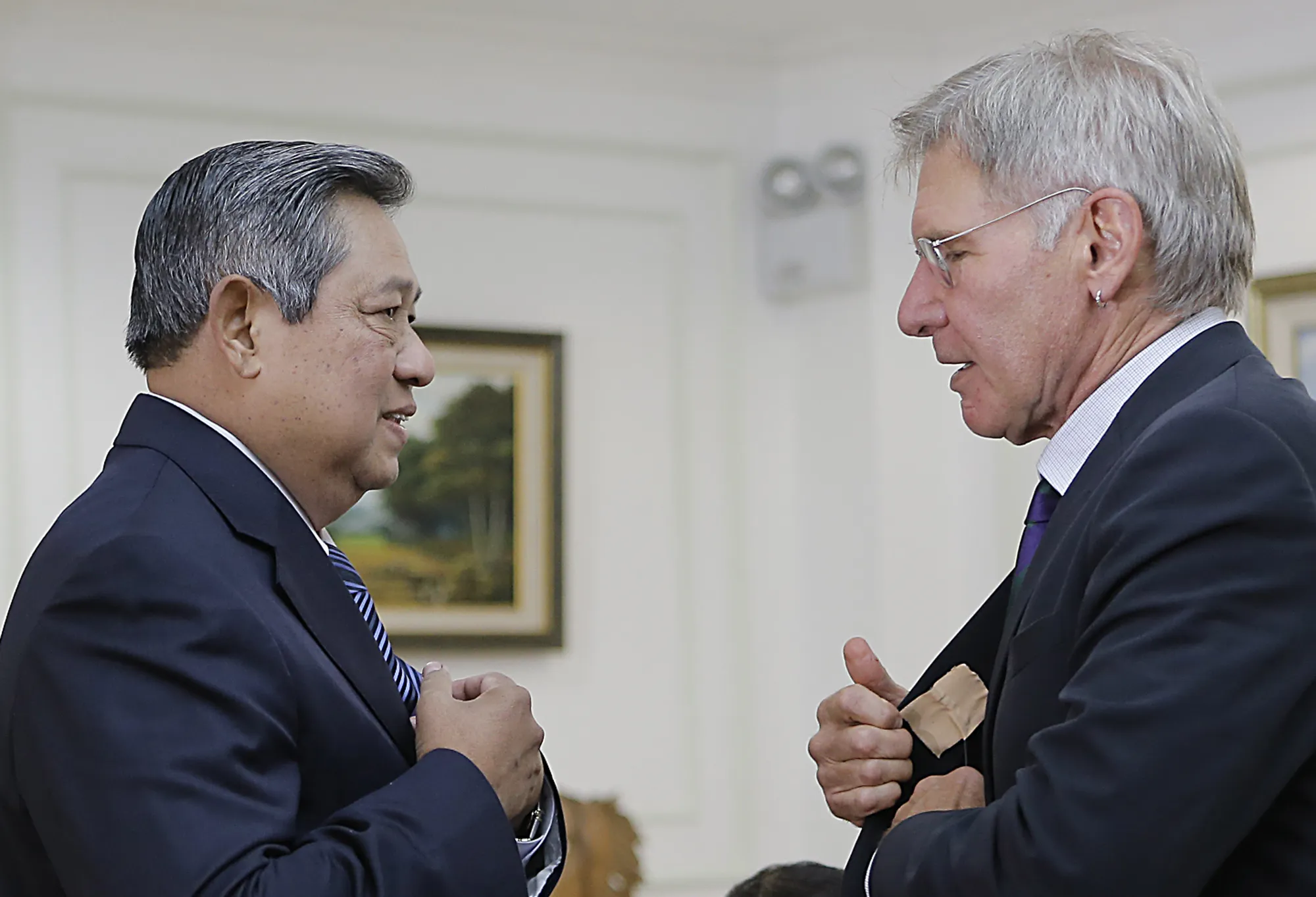 Harrison Ford dan Presiden SBY di Istana. @Merdeka.com/Rumgrapres/Abror Rizki
