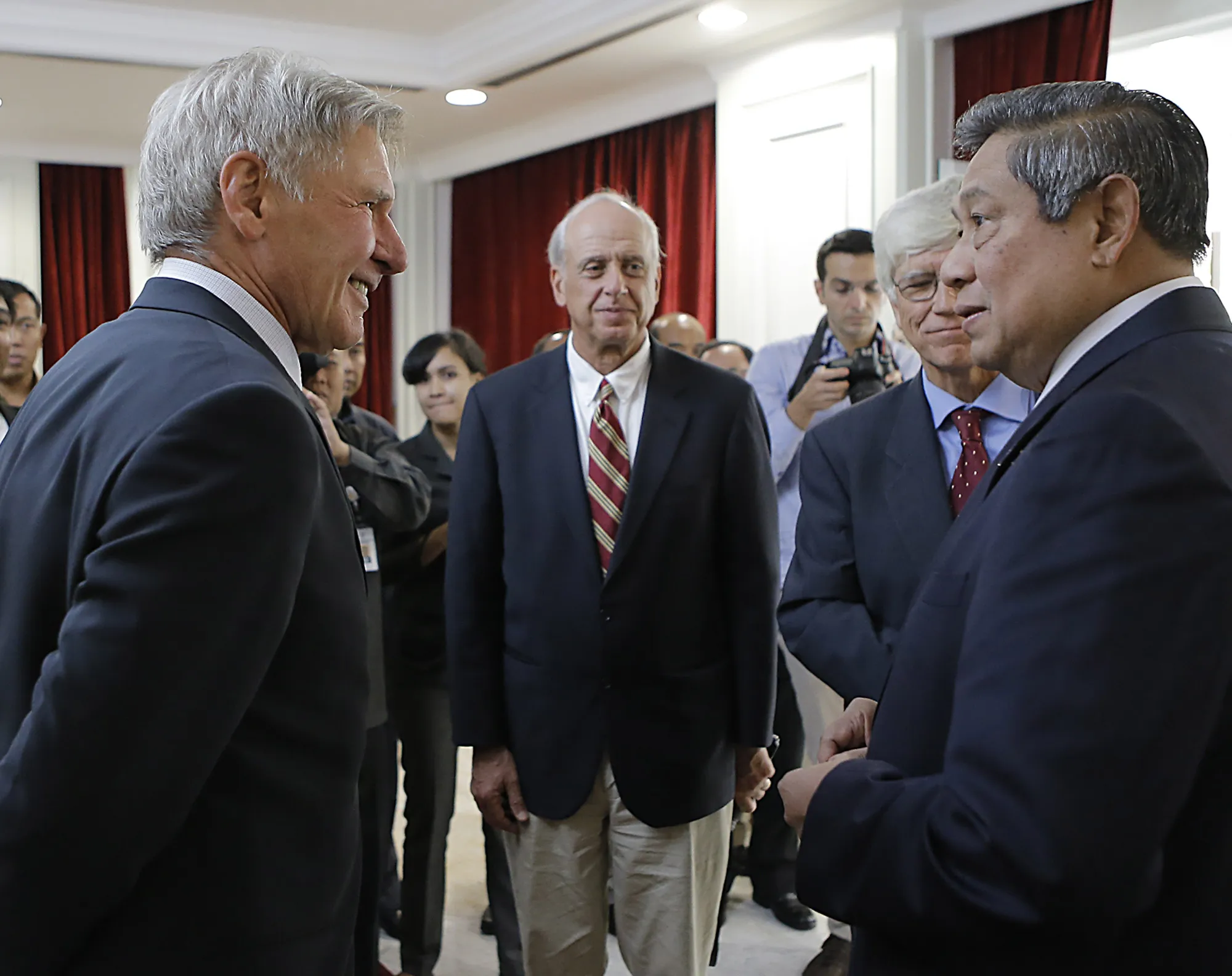 Harrison Ford dan Presiden SBY di Istana. @Merdeka.com/Rumgrapres/Abror Rizki