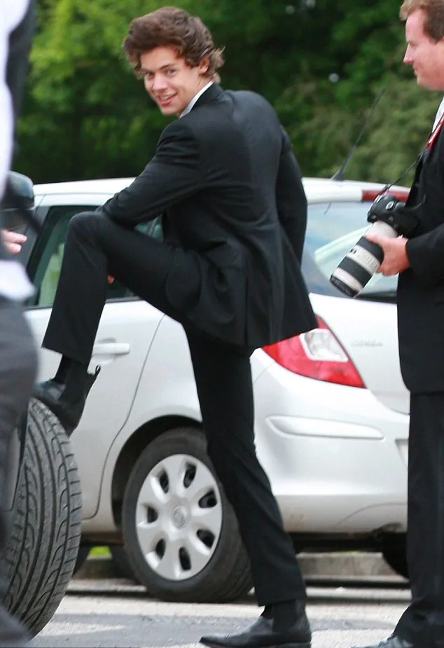 Harry Styles bergaya di pernikahan ibunya @ dailymail.co.uk